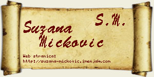 Suzana Micković vizit kartica